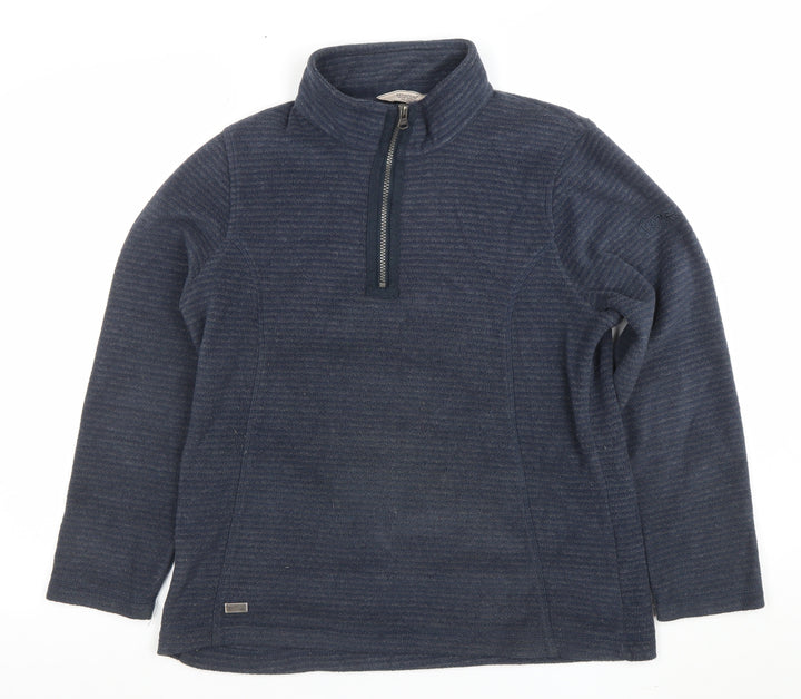 Regatta Women Navy 1/2 Zip Fleece Pullover Size 14 Outdoor Sweatshirt