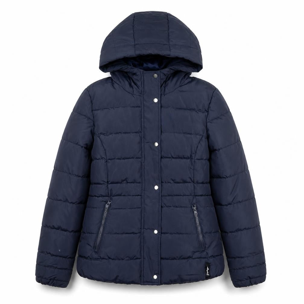 Lipsy Women Blue Size 6 Hooded Puffer Jacket with Zip Pockets