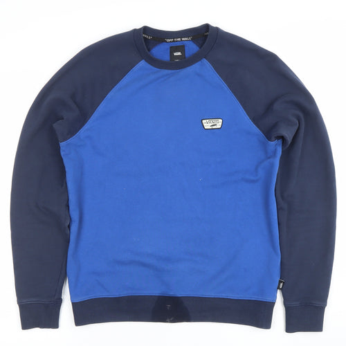 Vans Mens Blue Crew Neck Pullover Sweatshirt XS Regular Fit
