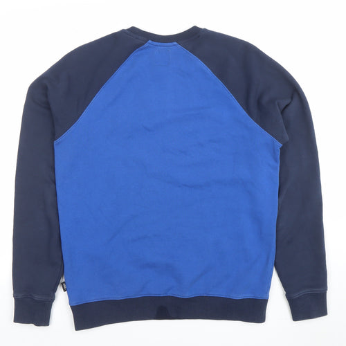 Vans Mens Blue Crew Neck Pullover Sweatshirt XS Regular Fit
