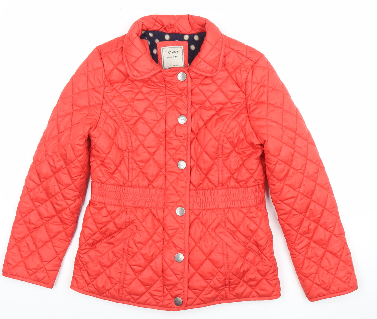 Next Girls Red Quilted Mid-Length Padded Jacket 11-12 Years