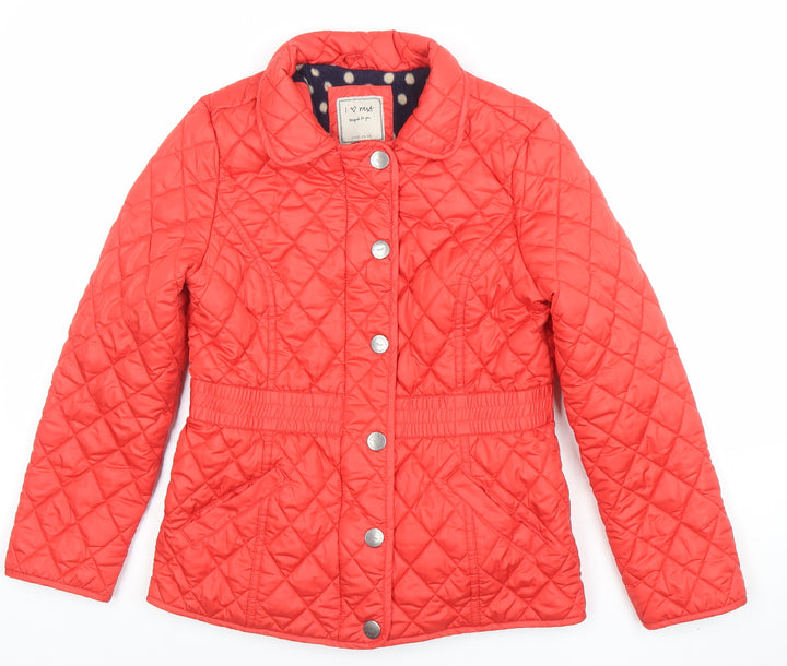 Next Girls Red Quilted Mid-Length Padded Jacket 11-12 Years