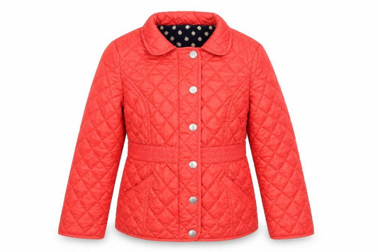 Next Girls Red Quilted Mid-Length Padded Jacket 11-12 Years
