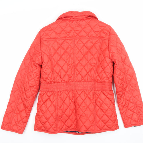 Next Girls Red Quilted Mid-Length Padded Jacket 11-12 Years