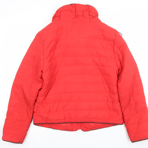 Quiz Womens Red Size 14 Hooded Puffer Jacket