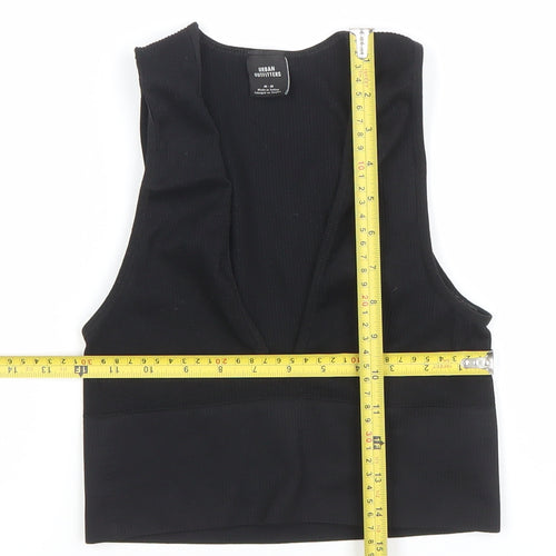 Urban Outfitters Women Black M Sports Bra Seamless Nylon Elastane