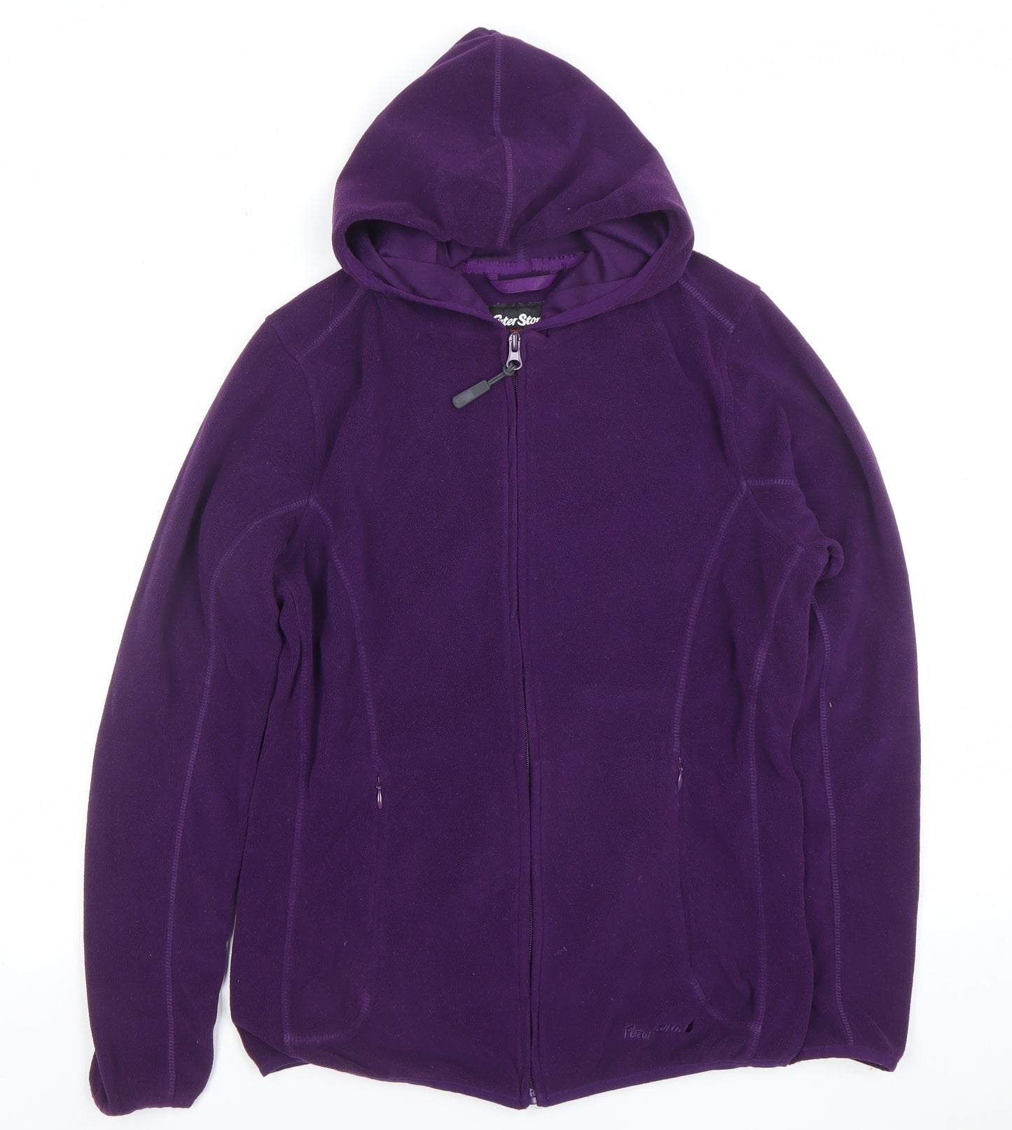 Peter Storm Womens Purple Fleece Hooded Full Zip Jacket Size 10