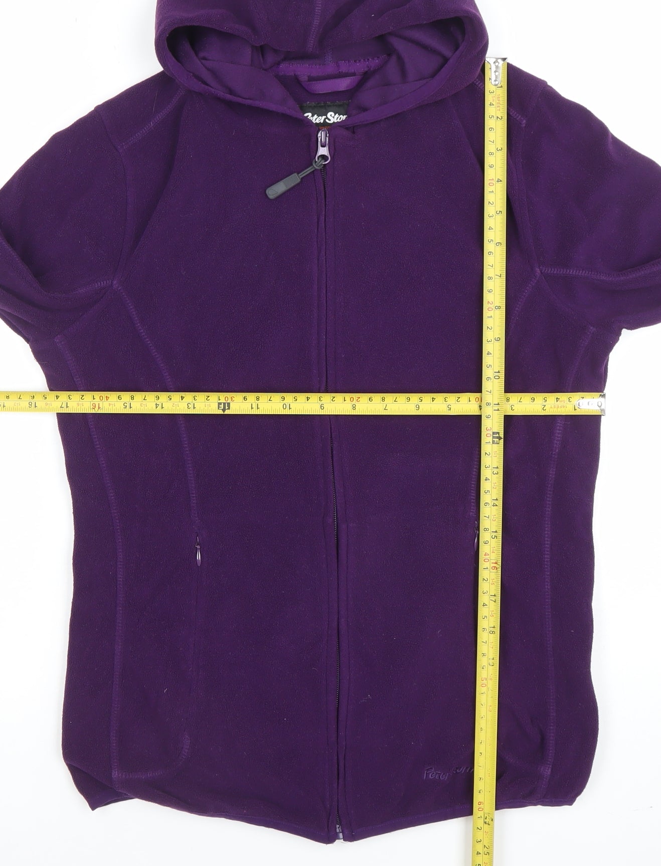 Peter Storm Womens Purple Fleece Hooded Full Zip Jacket Size 10