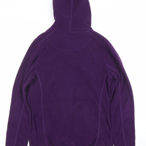 Peter Storm Womens Purple Fleece Hooded Full Zip Jacket Size 10