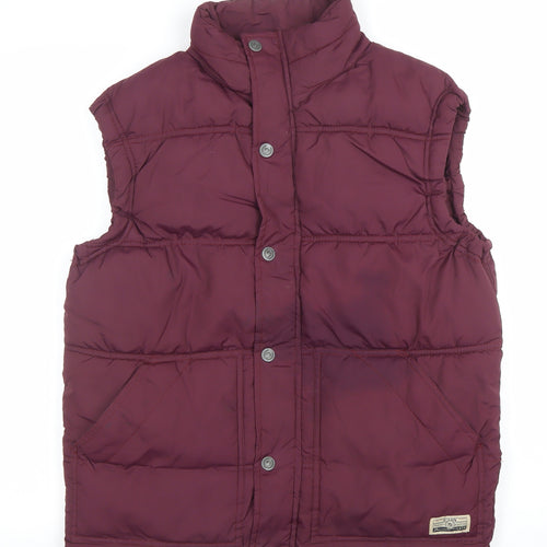 EASY Men's Red Padded Bodywarmer Waistcoat Size S Polyester