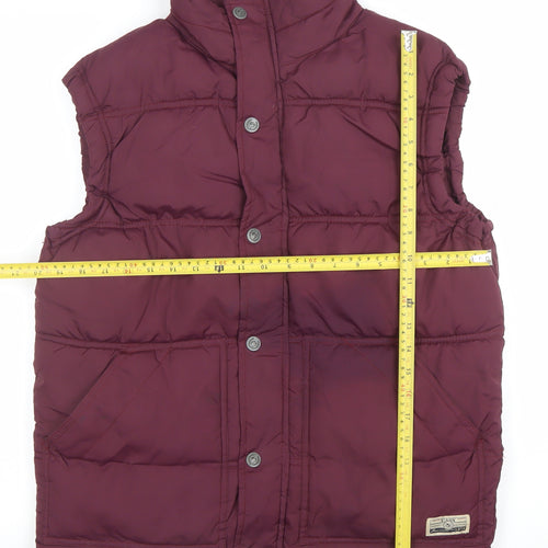EASY Men's Red Padded Bodywarmer Waistcoat Size S Polyester