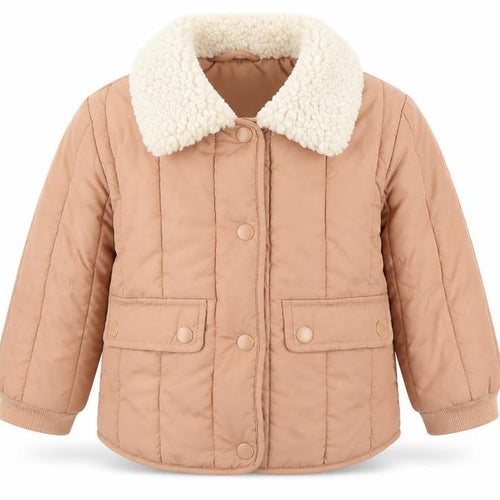 F&F Unisex Baby Beige Quilted Padded Jacket 18-24 Months