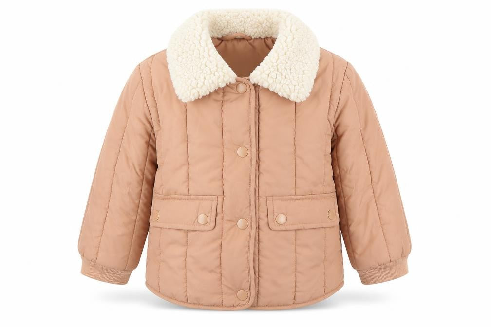 F&F Unisex Baby Beige Quilted Padded Jacket 18-24 Months