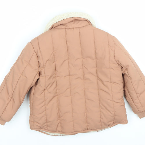 F&F Unisex Baby Beige Quilted Padded Jacket 18-24 Months