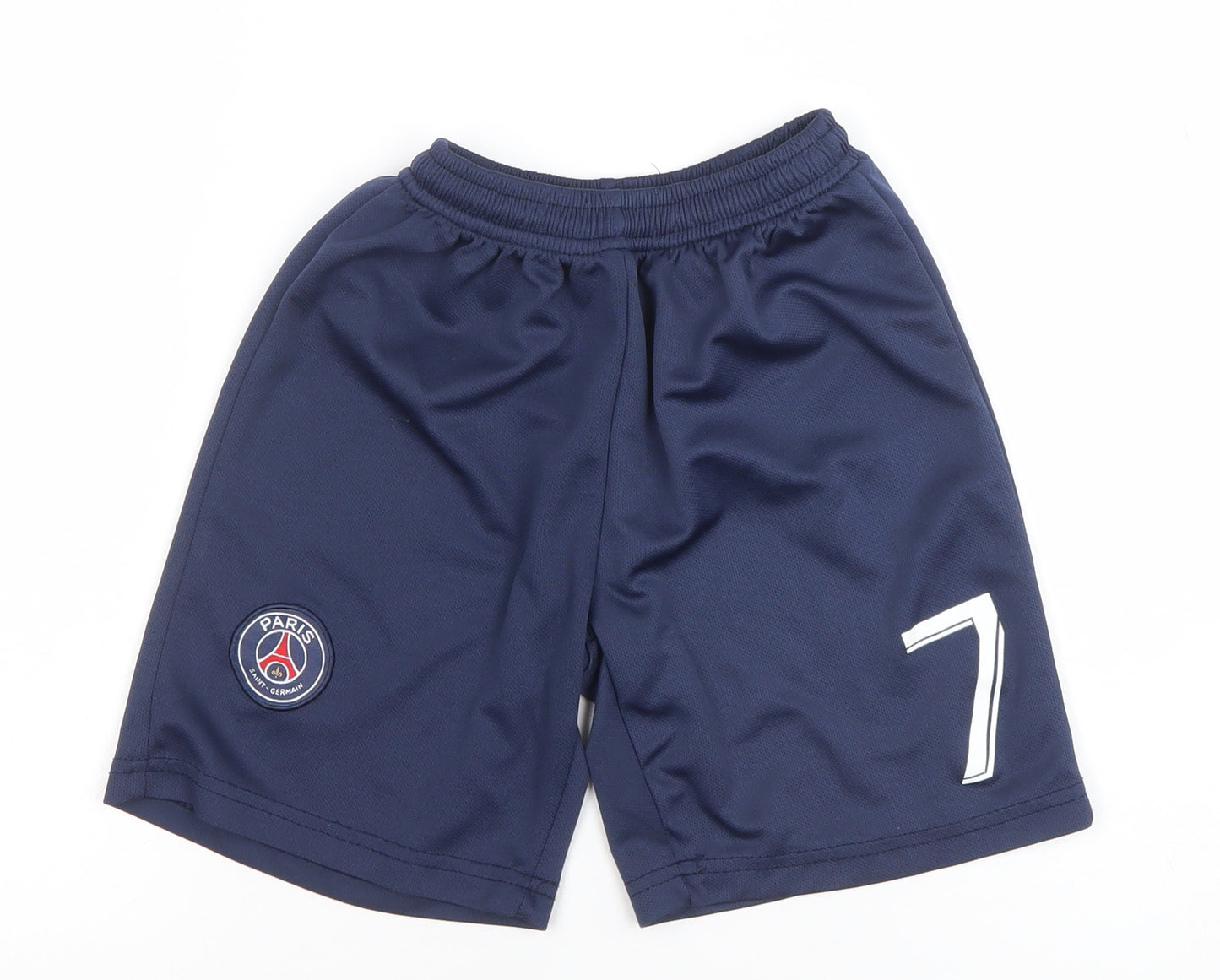Paris Saint-Germain Boys Blue Athletic Football Shorts Size 22 in