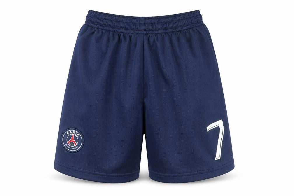 Paris Saint-Germain Boys Blue Athletic Football Shorts Size 22 in