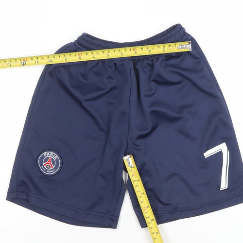 Paris Saint-Germain Boys Blue Athletic Football Shorts Size 22 in