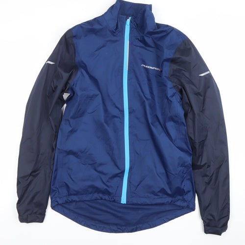 Muddyfox Men's Blue Windbreaker Cycling Jacket Size S Lightweight Waterproof