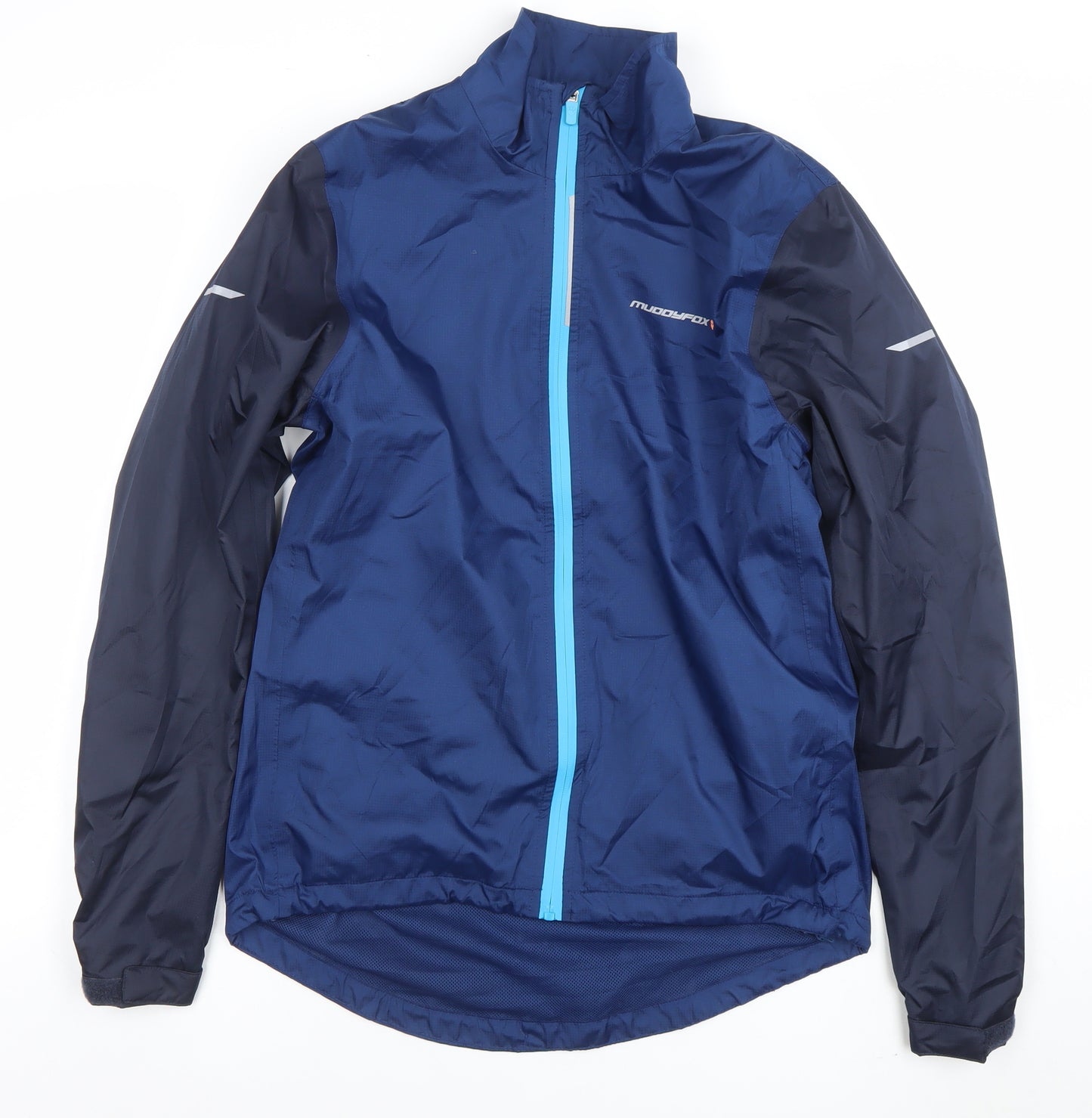 Muddyfox Men's Blue Windbreaker Cycling Jacket Size S Lightweight Waterproof