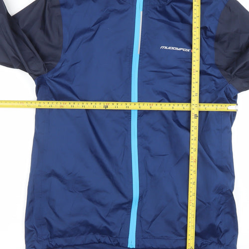 Muddyfox Men's Blue Windbreaker Cycling Jacket Size S Lightweight Waterproof