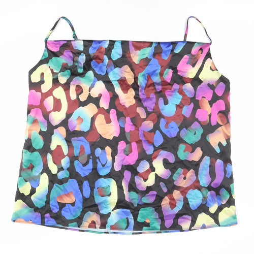 River Island Women Multicoloured Animal Print Camisole Top Size 18