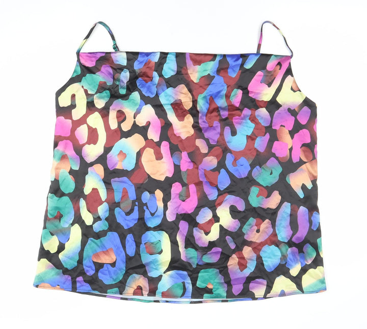 River Island Women Multicoloured Animal Print Camisole Top Size 18