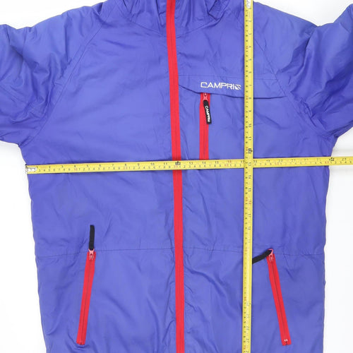 Campri Men's Blue Hooded Ski Jacket L Waterproof Winter Coat