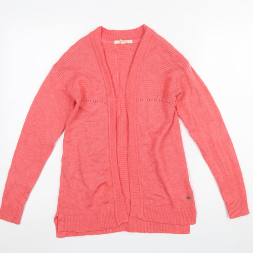 White Stuff Women’s Pink Merino Wool Blend Long Sleeve V-Neck Cardigan Size 6