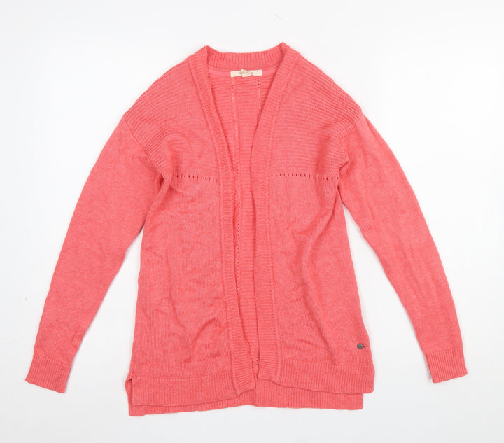 White Stuff Women’s Pink Merino Wool Blend Long Sleeve V-Neck Cardigan Size 6