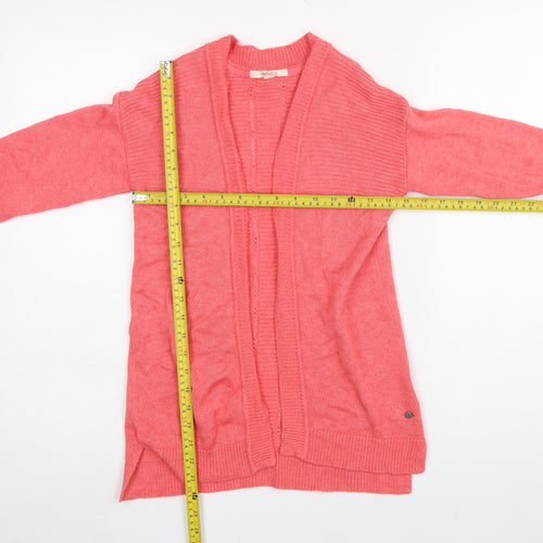 White Stuff Women’s Pink Merino Wool Blend Long Sleeve V-Neck Cardigan Size 6