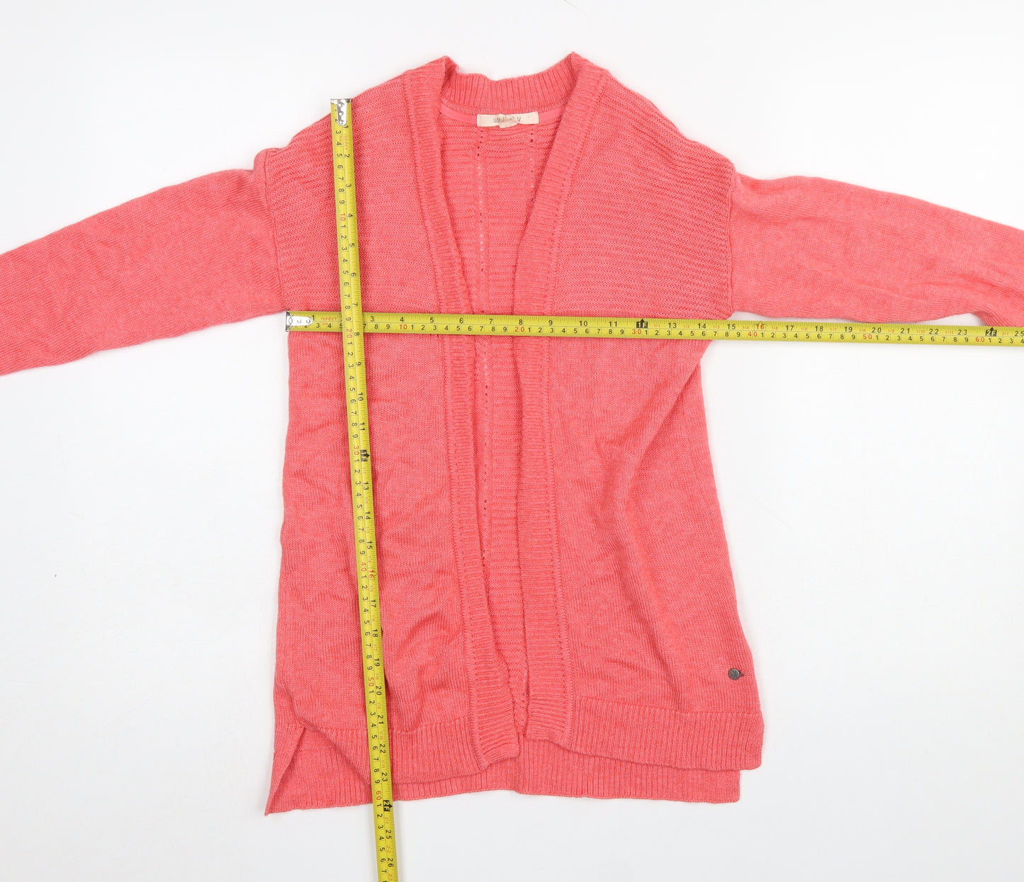 White Stuff Women’s Pink Merino Wool Blend Long Sleeve V-Neck Cardigan Size 6