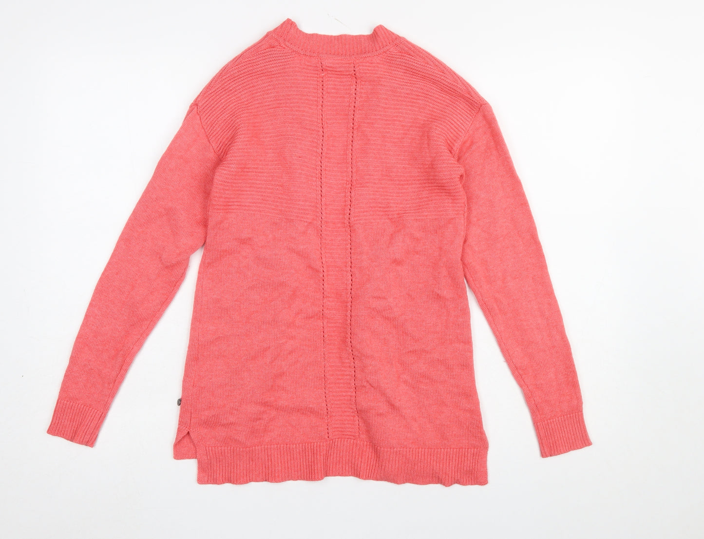 White Stuff Women’s Pink Merino Wool Blend Long Sleeve V-Neck Cardigan Size 6