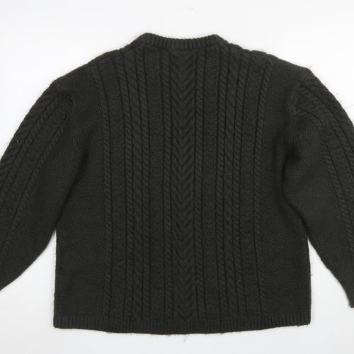 Levi's Women Black Cable Knit Crew Neck Relaxed Fit Jumper Size M