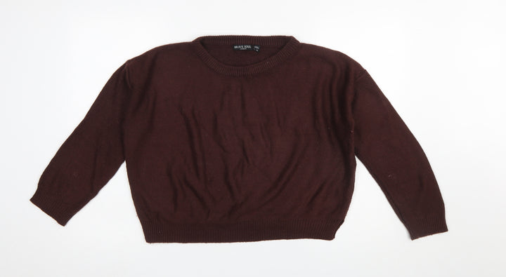 Brave Soul Women Brown Crew Neck Knit Jumper Size M