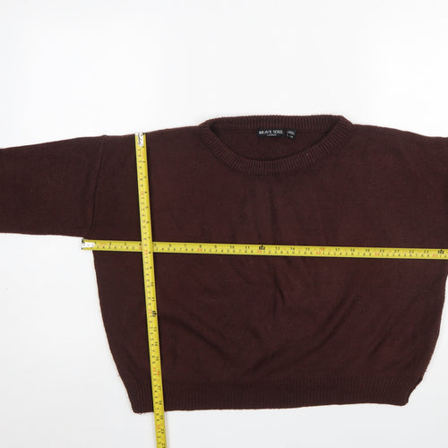 Brave Soul Women Brown Crew Neck Knit Jumper Size M