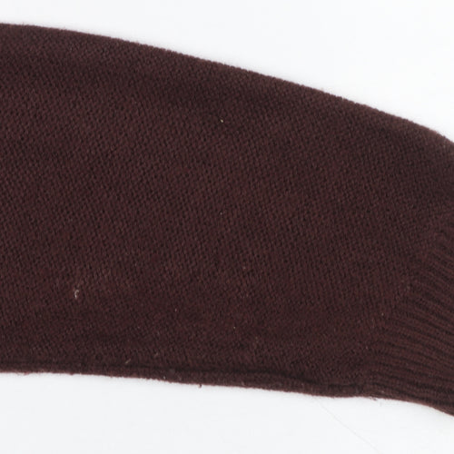 Brave Soul Women Brown Crew Neck Knit Jumper Size M
