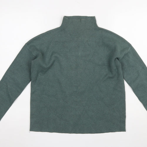 Tahari Women’s Green Mock Neck Knit Jumper Size S