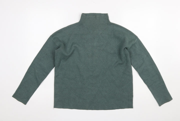 Tahari Women’s Green Mock Neck Knit Jumper Size S