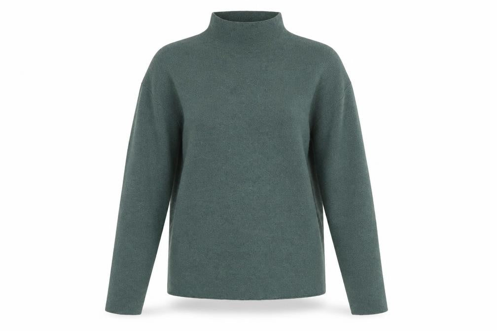 Tahari Women’s Green Mock Neck Knit Jumper Size S