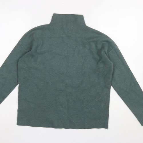 Tahari Women’s Green Mock Neck Knit Jumper Size S