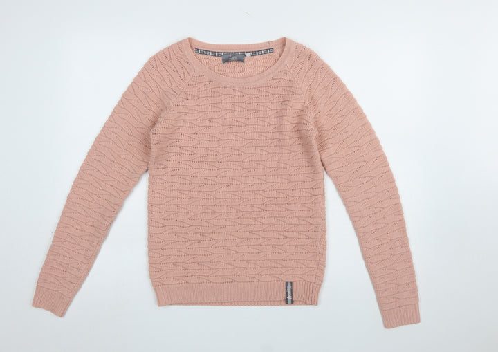 Lupa Women Pink Knit Crew Neck Pullover Jumper Size 10