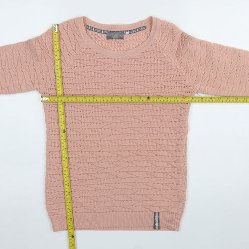 Lupa Women Pink Knit Crew Neck Pullover Jumper Size 10