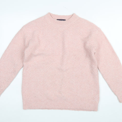 Marks and Spencer Women’s Pink Crew Neck Knit Jumper Size S