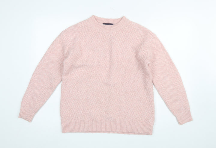 Marks and Spencer Women’s Pink Crew Neck Knit Jumper Size S