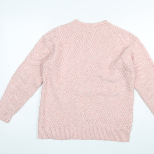 Marks and Spencer Women’s Pink Crew Neck Knit Jumper Size S