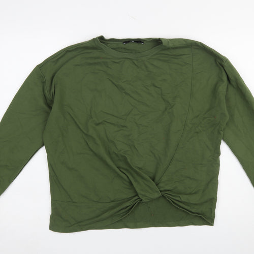 Very Women’s Green Twist Front Pullover Sweatshirt Size 12