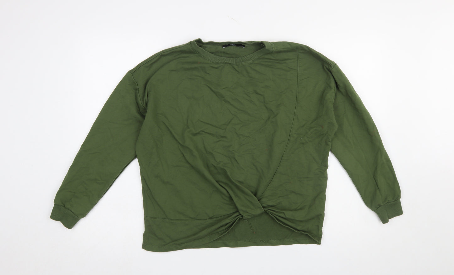 Very Women’s Green Twist Front Pullover Sweatshirt Size 12