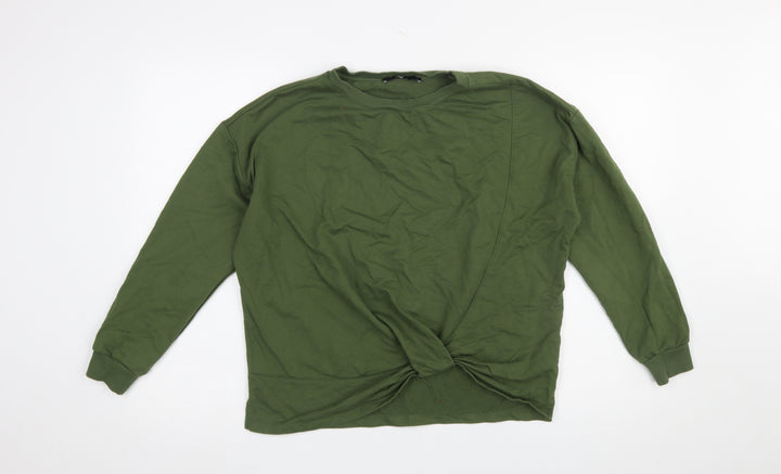 Very Women’s Green Twist Front Pullover Sweatshirt Size 12