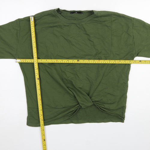 Very Women’s Green Twist Front Pullover Sweatshirt Size 12
