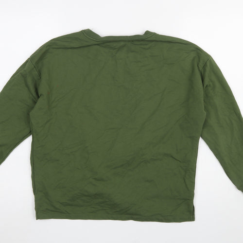 Very Women’s Green Twist Front Pullover Sweatshirt Size 12